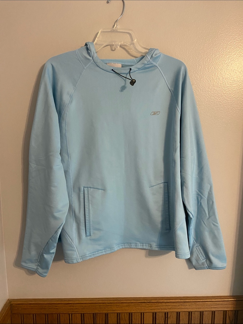 Reebok Light Blue Pullover Hoodie for Men